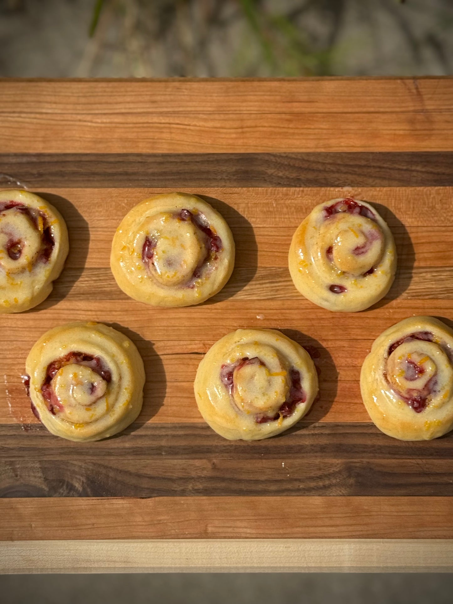Wild Lingonberry Rolls with Sweet Orange Glaze